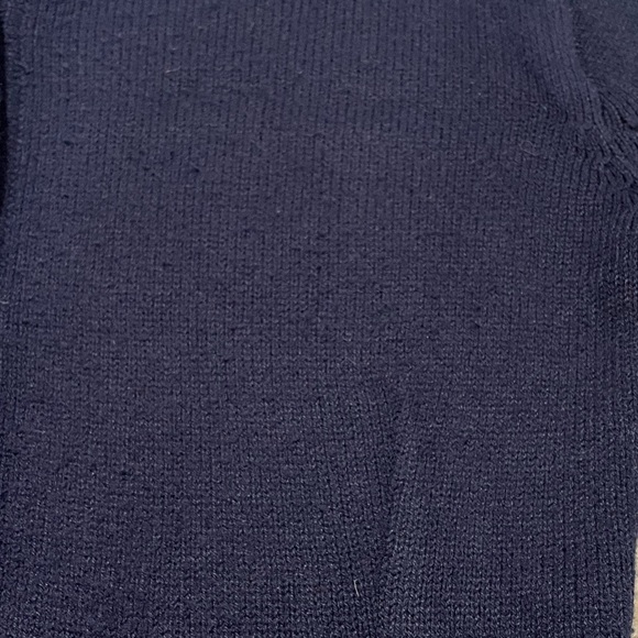 Vintage Fancy That Navy Blue Hooded Cardigan Sweater Size Medium Made In Korea - Picture 9 of 9